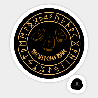 Witches Runes - Black Sticker